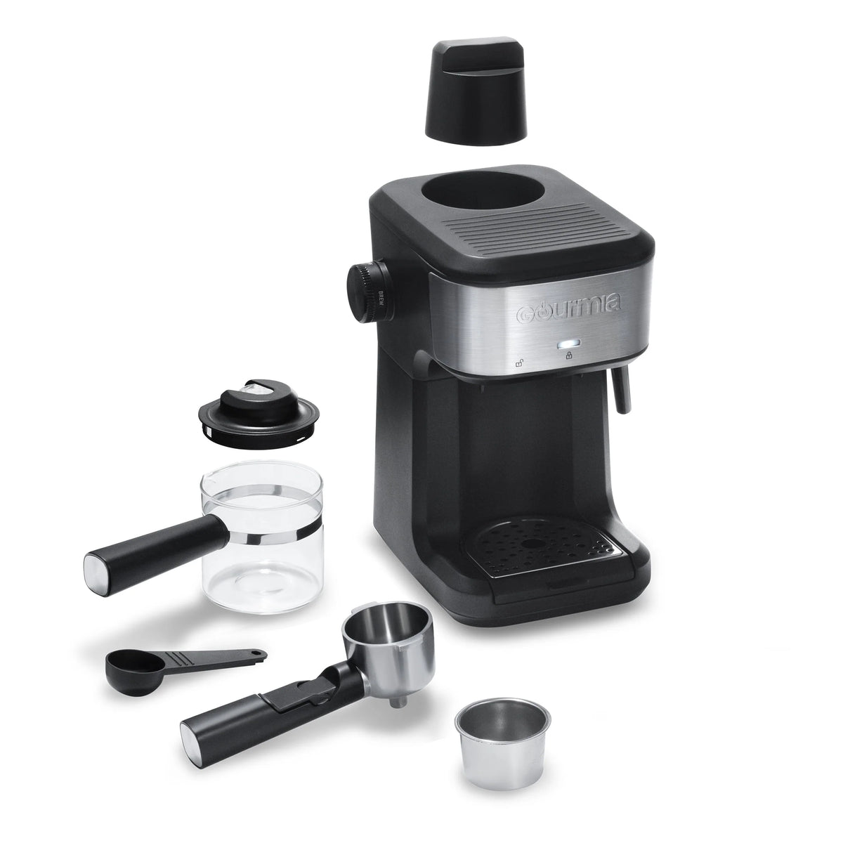 Steam Espresso, Cappuccino, and Latte Maker with Frothing Wand S37063