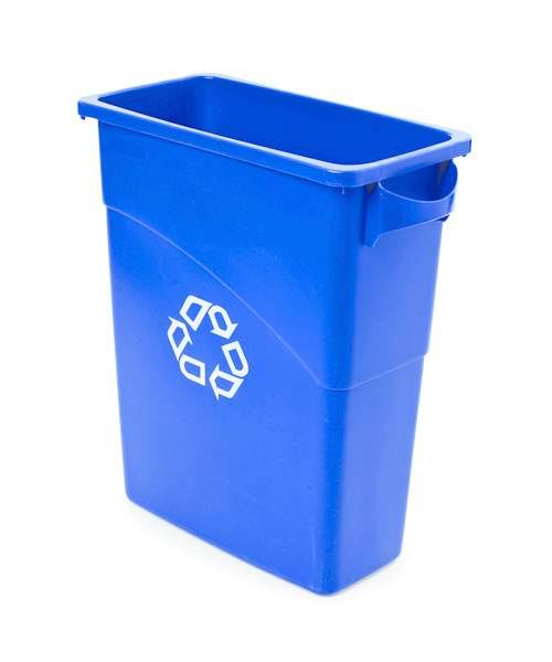 Plastic 15.875gal Blue Rectangular F523