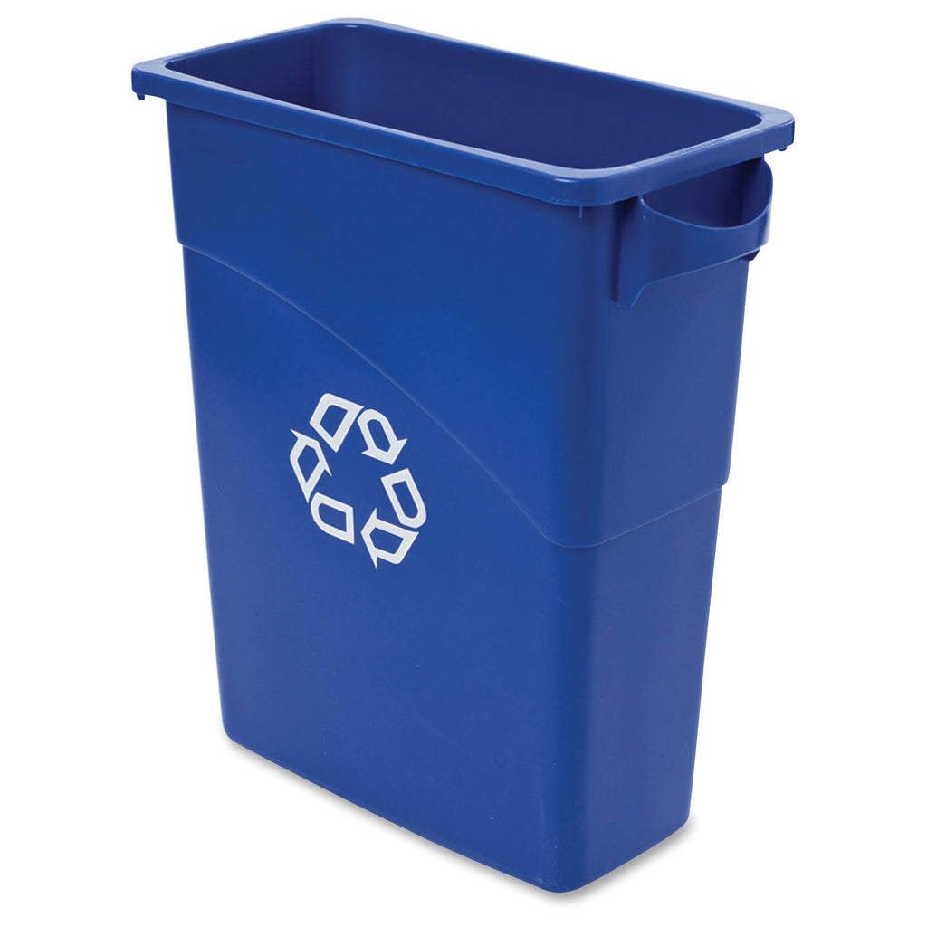 Plastic 15.875gal Blue Rectangular F523