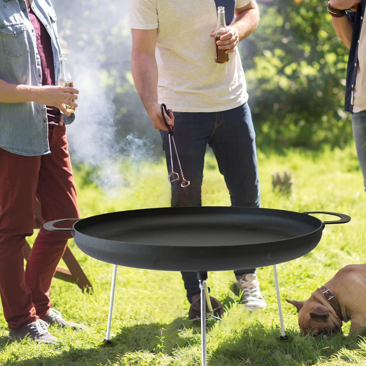 17.5 Pre-seasoned Campfire Griddle with Removable Legs U3266