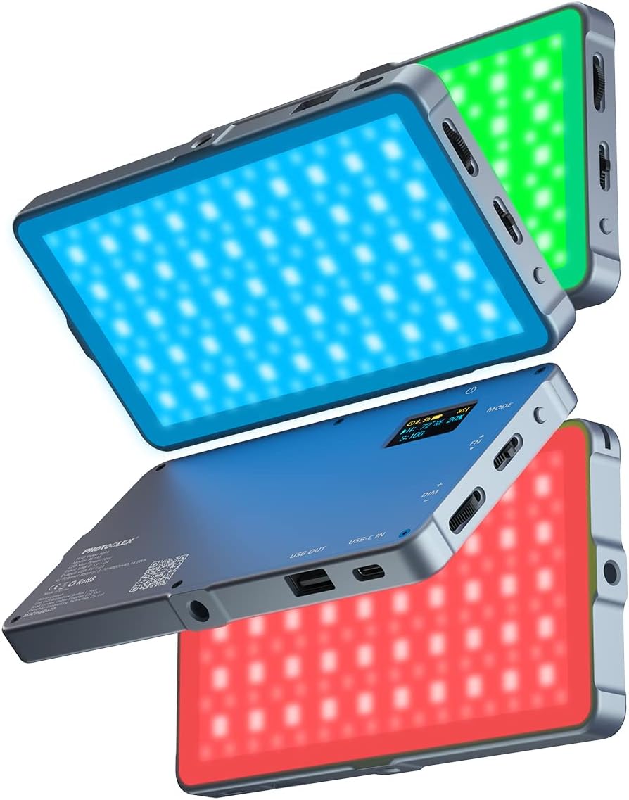 360° Full Color RGB Video Light with 4000mAh Power Bank B493421