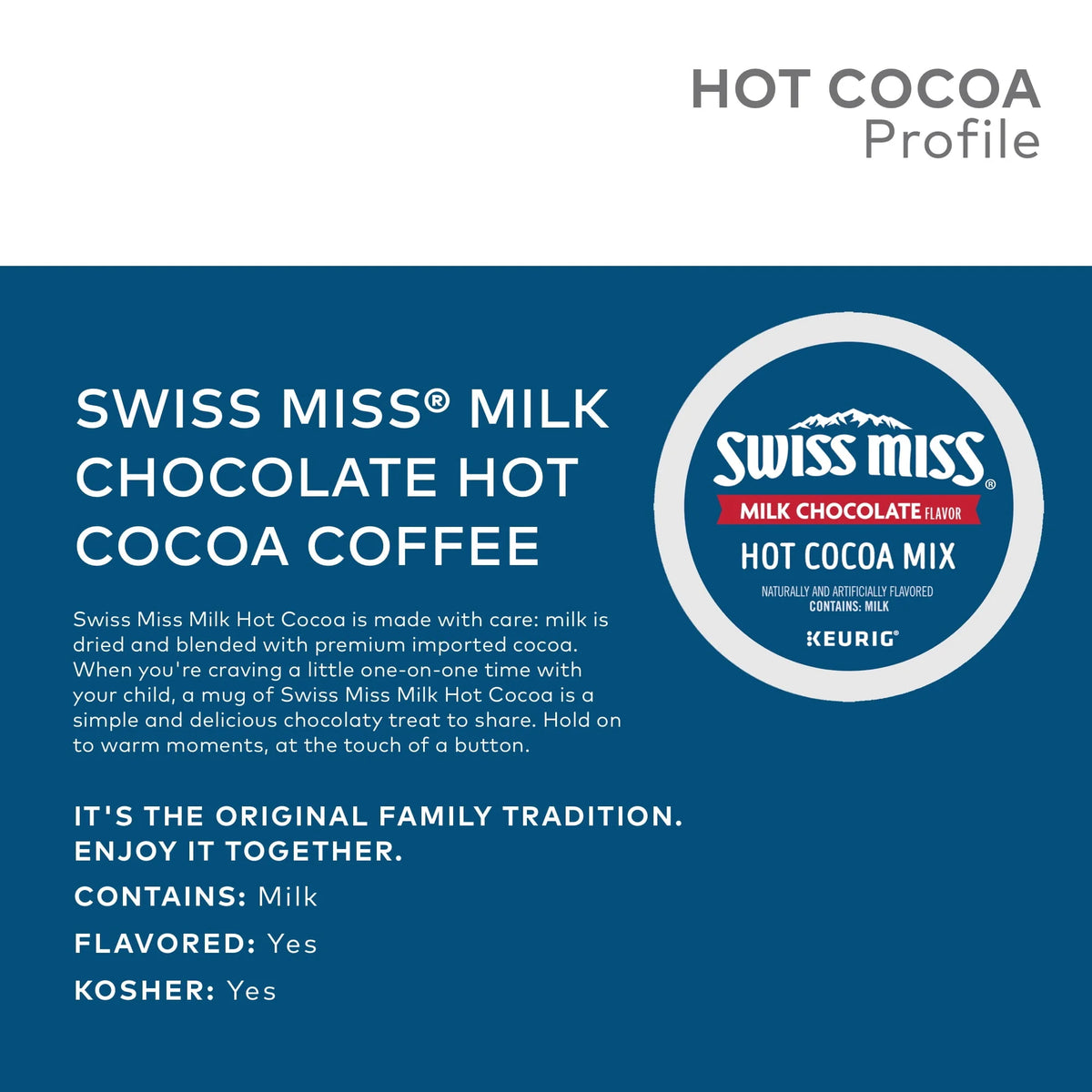 Milk Chocolate Hot Cocoa K-Cup Pod 16 Count O3458