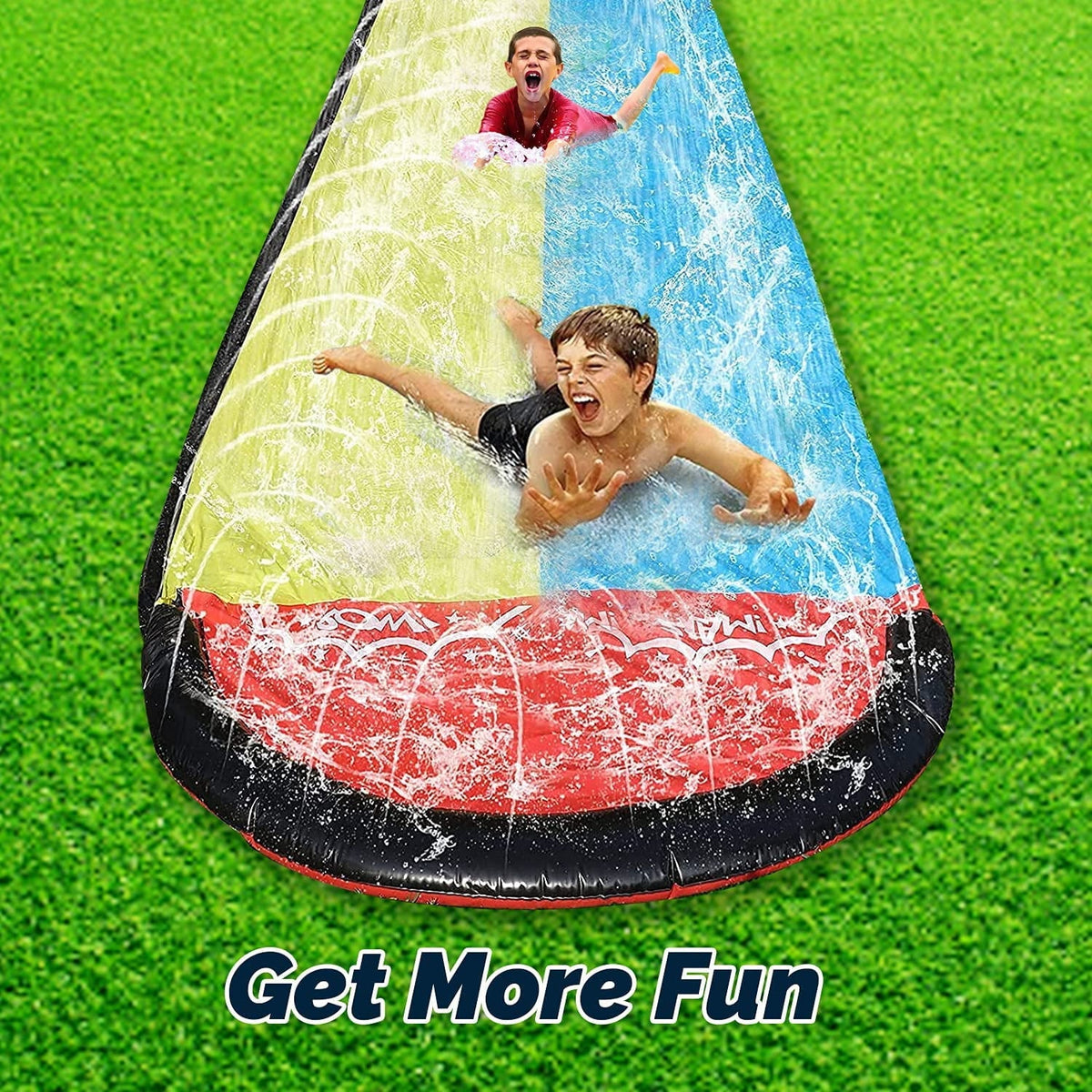 15.5ft Inflatable Lawn Water Slide with Sprinkler Pad S6573