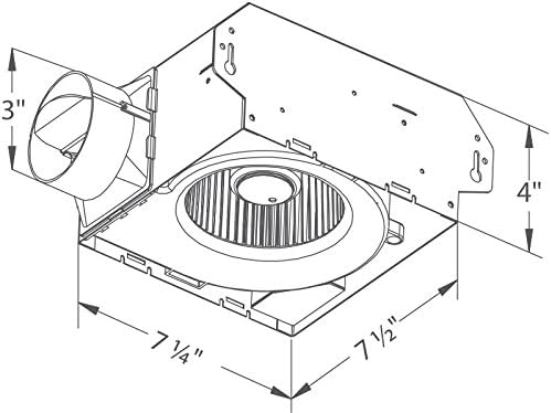 White Exhaust Bath Fan W83522