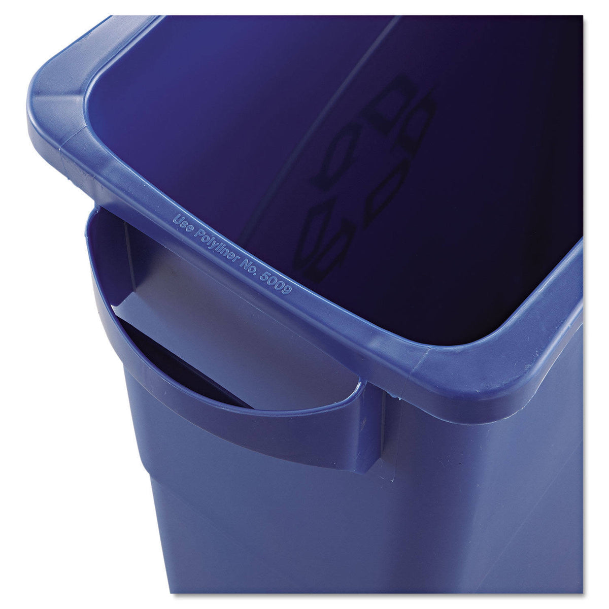 Plastic 15.875gal Blue Rectangular F523