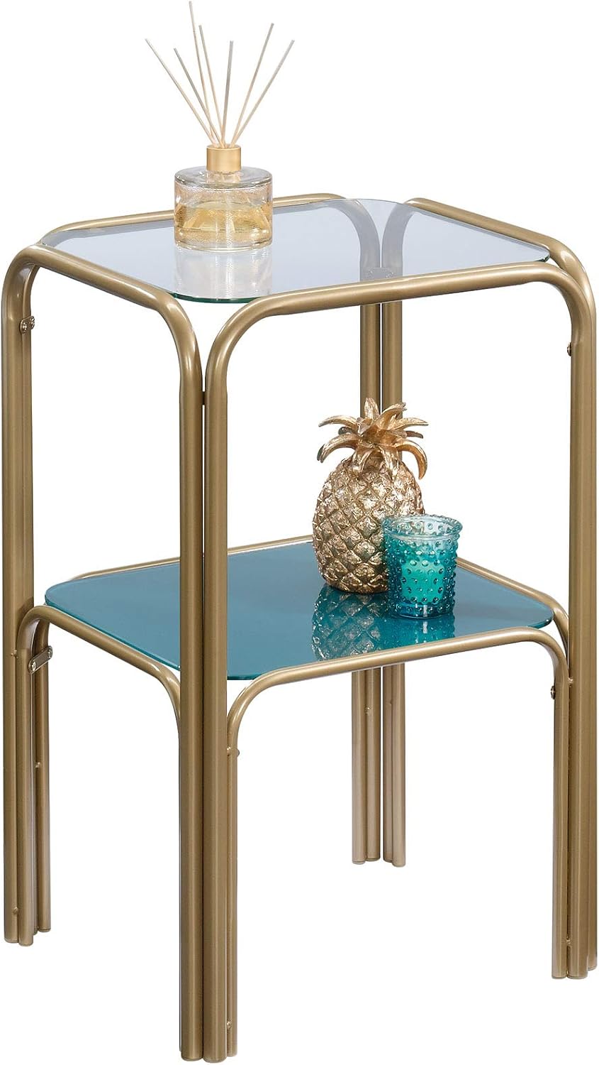 End Table Satin Gold Finish K7205