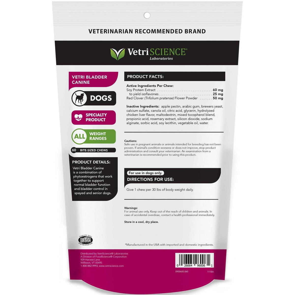 Canine Bladder Supplement V795
