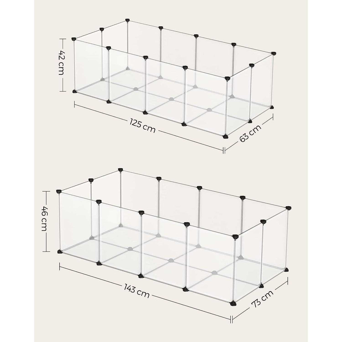 Plastic Pet Playpen with Floor N1680