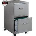 2-Drawer Mobile File Cabinet 18-inch Depth Gray V5202
