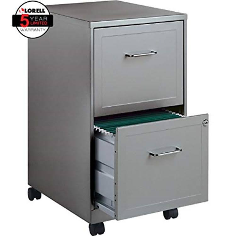 2-Drawer Mobile File Cabinet 18-inch Depth Gray V5202
