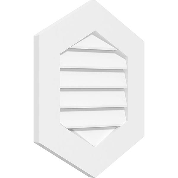 Vertical Peaked Surface Mount PVC Gable Vent M32682