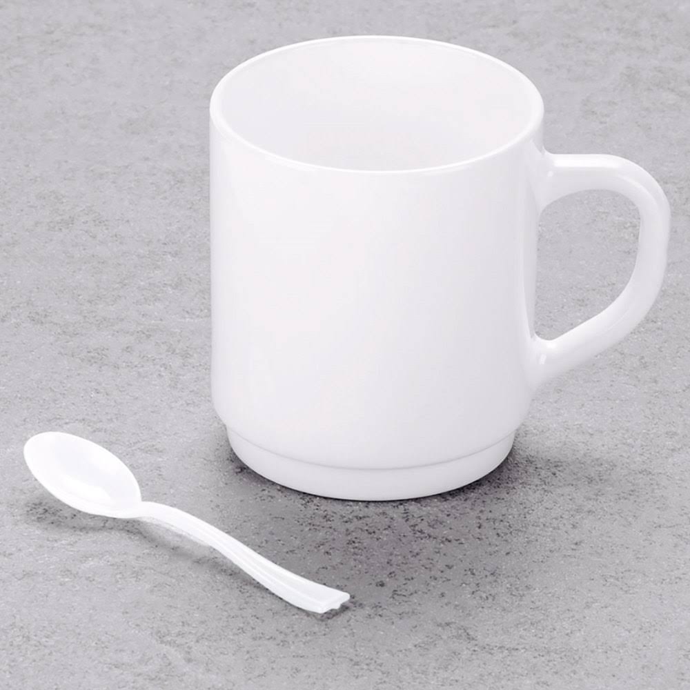 White Plastic Tasting Spoon H496478