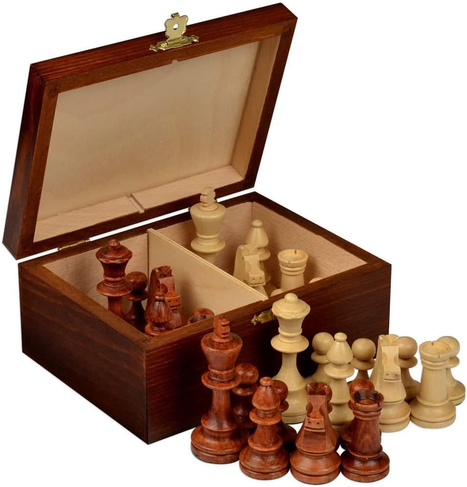 Tournament Chess Pieces with Wood Storage Case Pack of 2 T6702