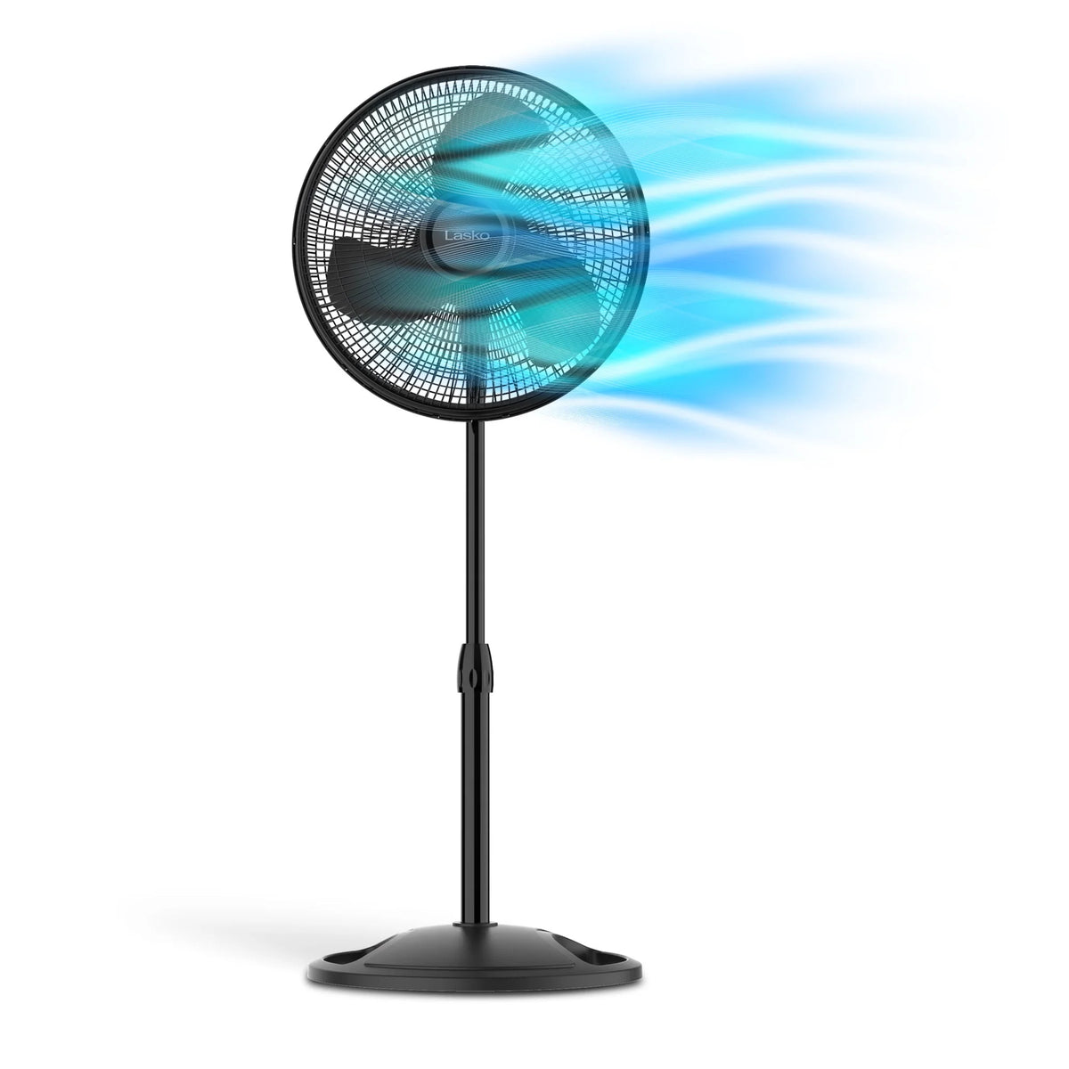 16 Oscillating Adjustable Pedestal Fan with 3-Speeds, Black Y575