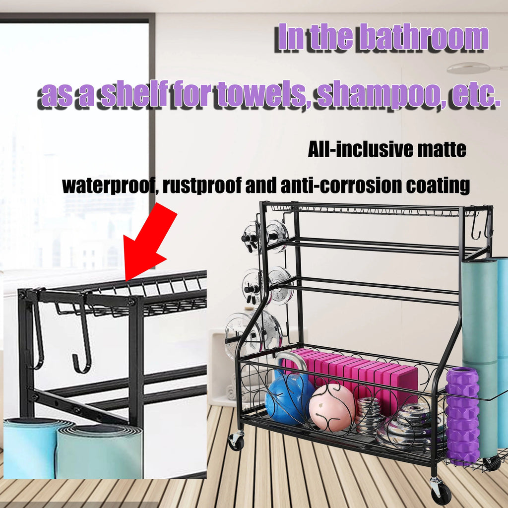 Black Dumbbell Rack Storage Shelves U559