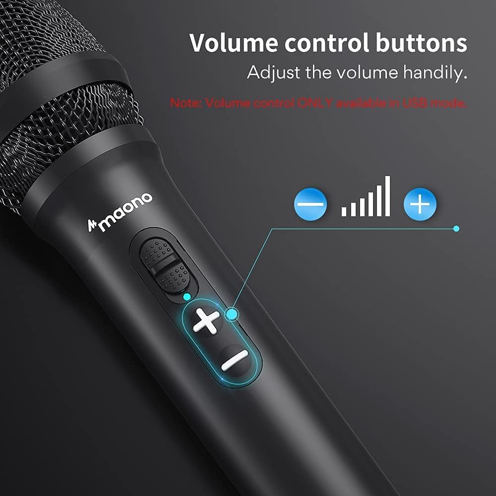 USB/XLR Dynamic Instrument Microphone with Volume Control, Shock Mount and Pop Filter X923657