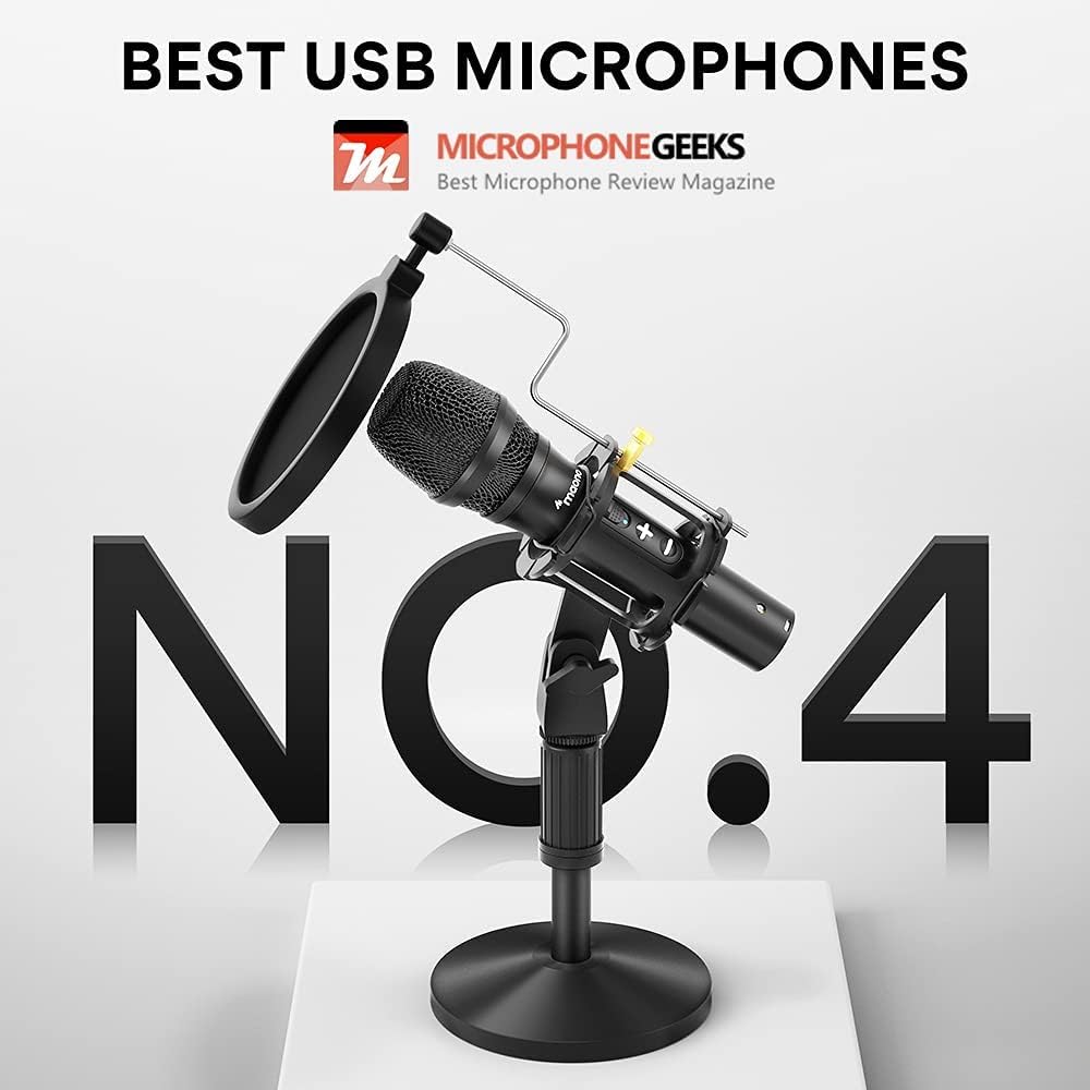 USB/XLR Dynamic Instrument Microphone with Volume Control, Shock Mount and Pop Filter X923657
