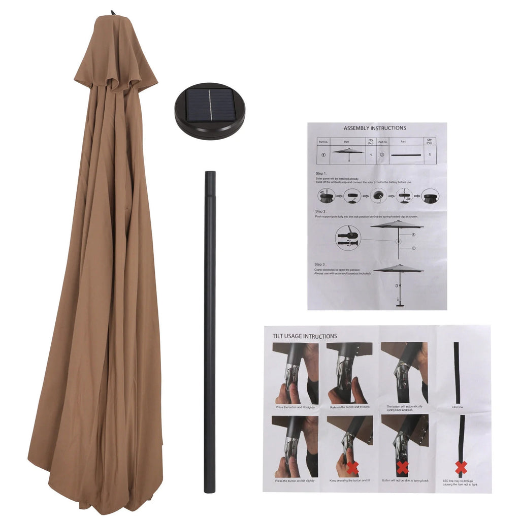 10 ft Patio Umbrella with Crank Lift System L809