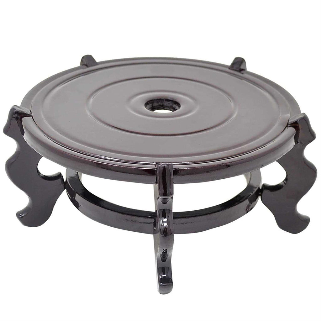 Wooden Fishbowl Planter Display Stand K21577