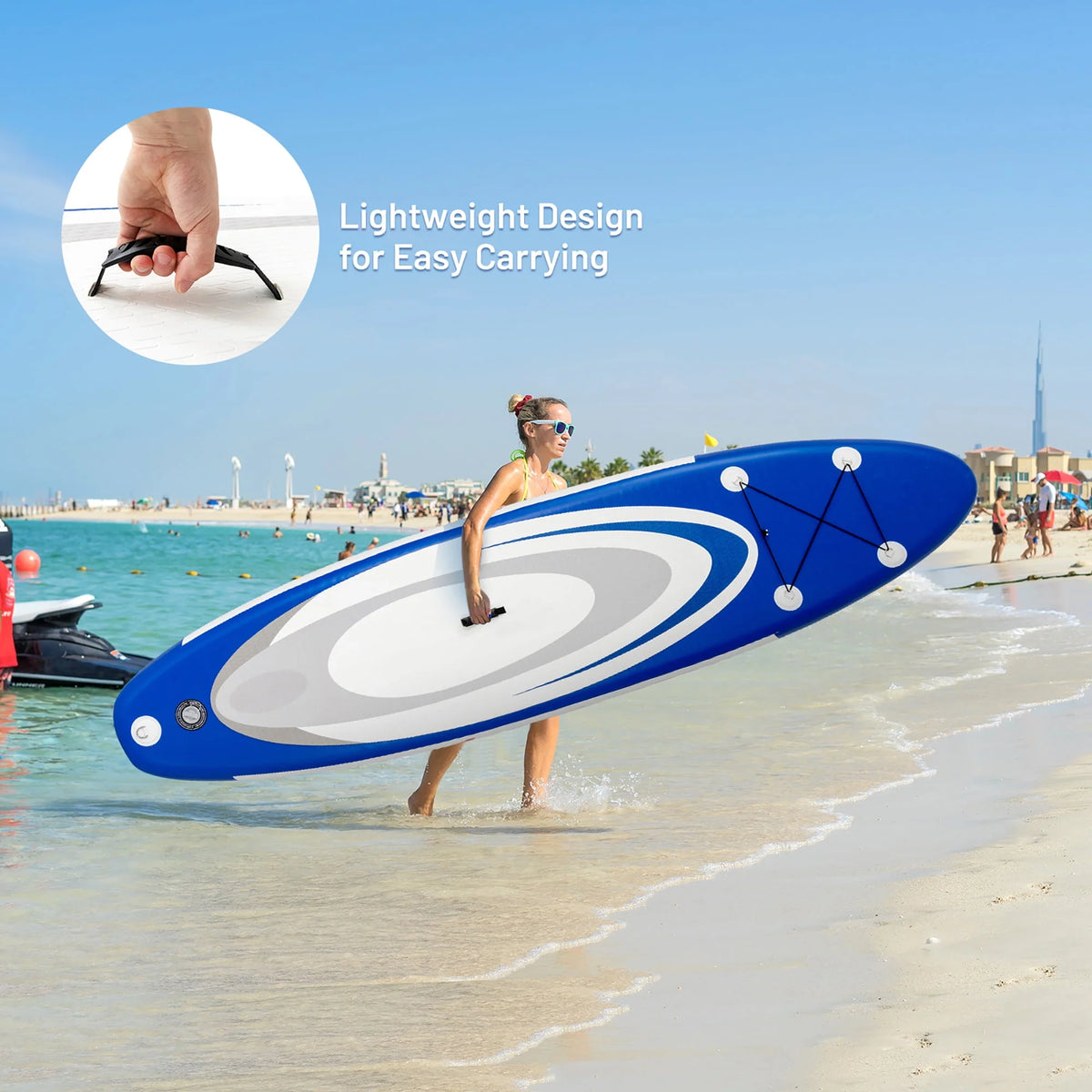 10' Inflatable Stand Up Paddle Board with Bag Paddle Pump B644