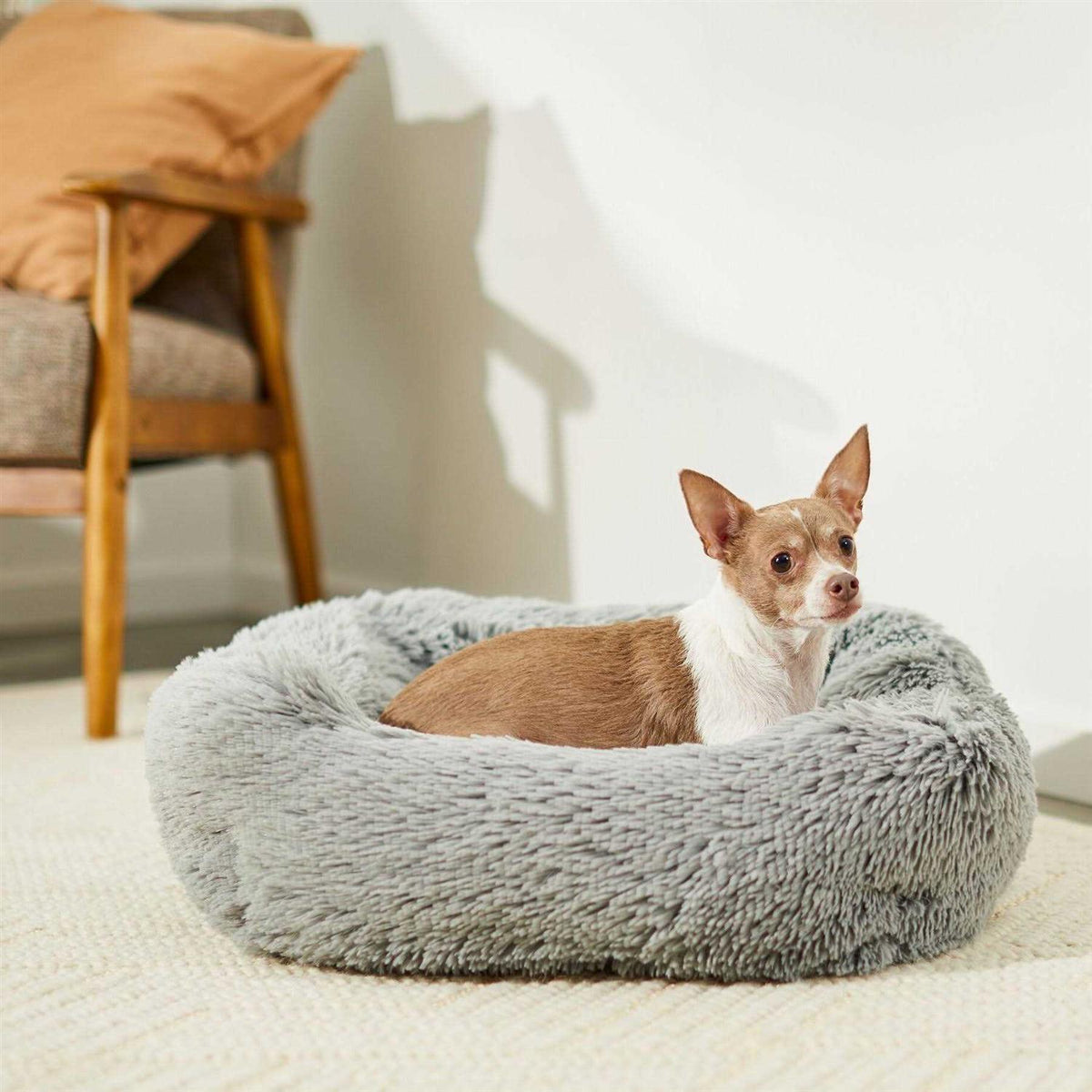 Orthopedic Rectangular Bolster Cat Dog Bed with Removable Cover L2258