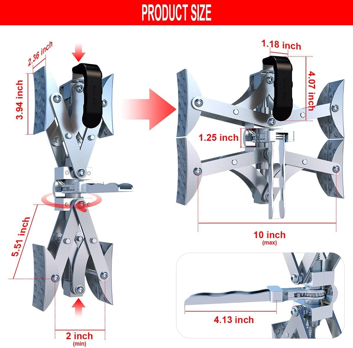 X-Shaped Wheel Chock Stabilizer Set of 2 with Integrated Wrench E50005