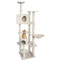 Beige Cat Tree Condo Furniture Scratching Post A3917