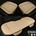 3 Packs Car Seat Covers with Front Protector and Rear Cover Gray F505
