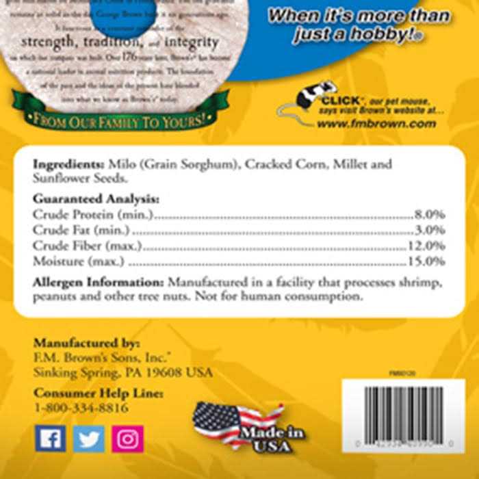 Brown Value Blend Select Bird Food N65516