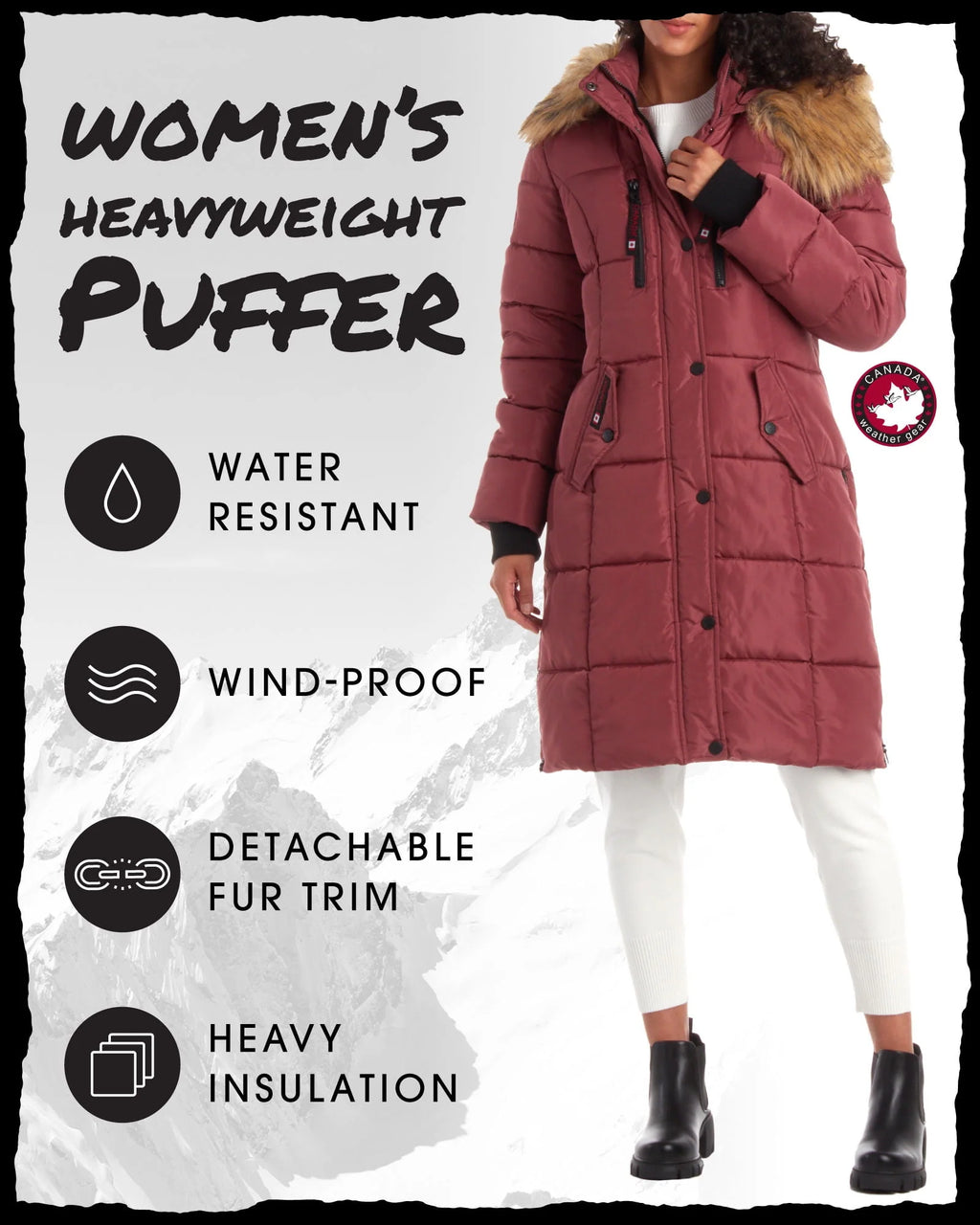 Women's Heavyweight Long Length Bubble Puffer Jacket J9822
