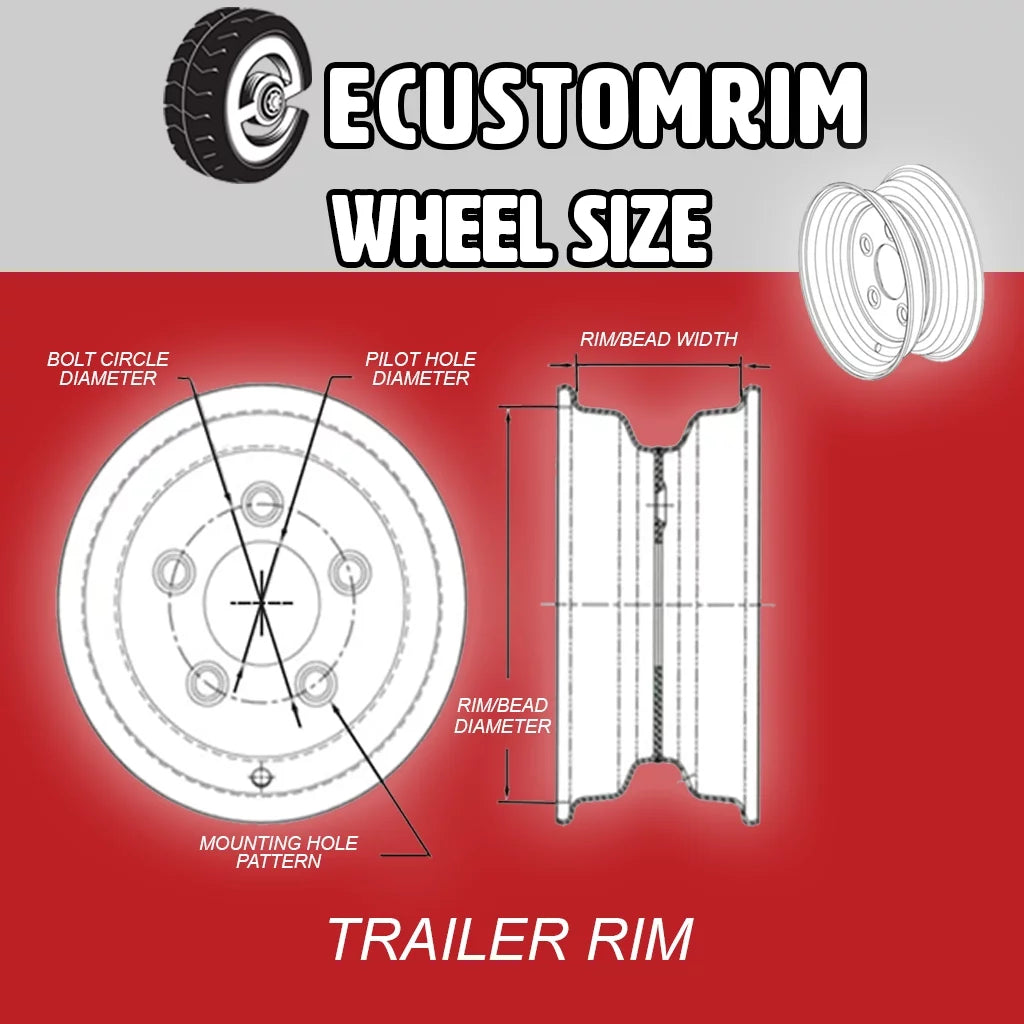 16x6 in. White Spoke Steel Trailer Wheel Rim L966330