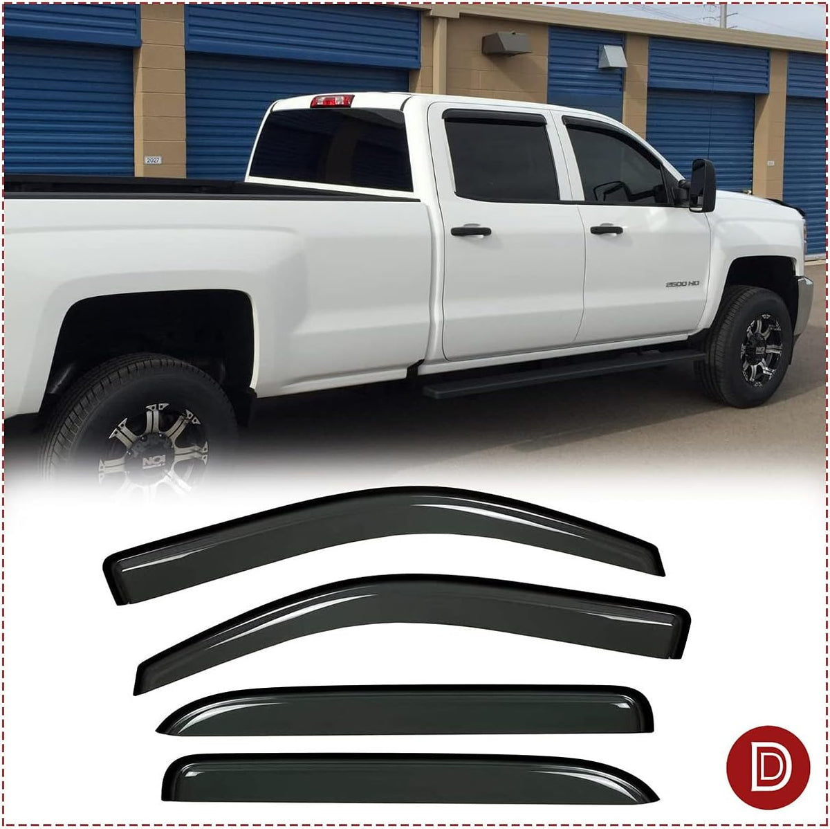 4pcs Tape-On Window Deflector Set P3038