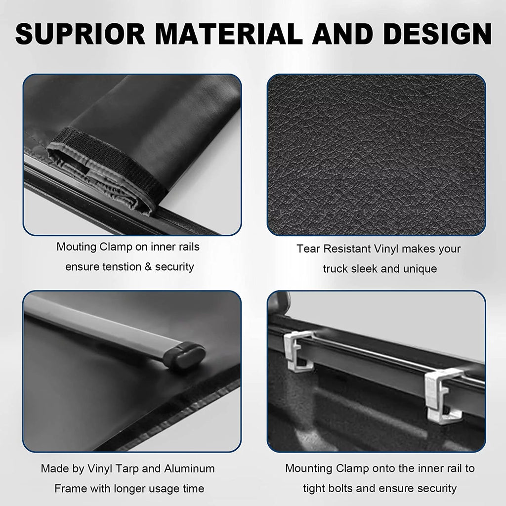Soft Roll up Truck Bed Tonneau Cover X9445