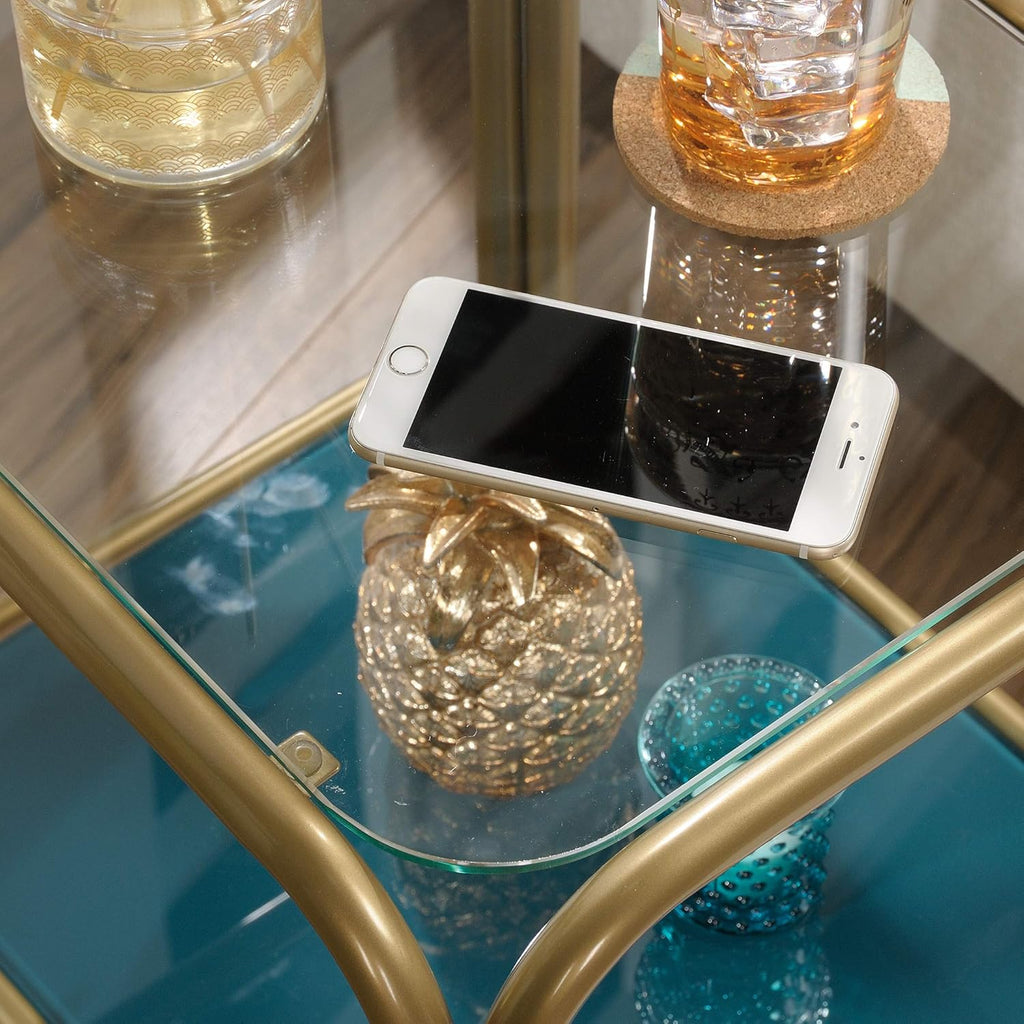 End Table Satin Gold Finish K7205