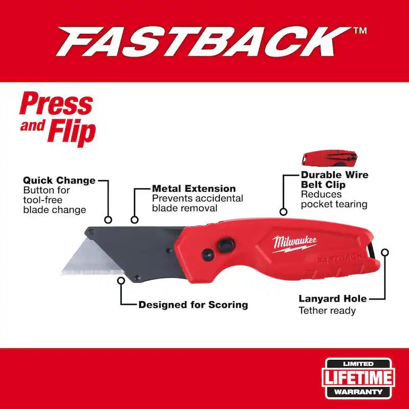 Folding Utility Knife with Blade Storage and Gut Hook (2-Piece) S870658