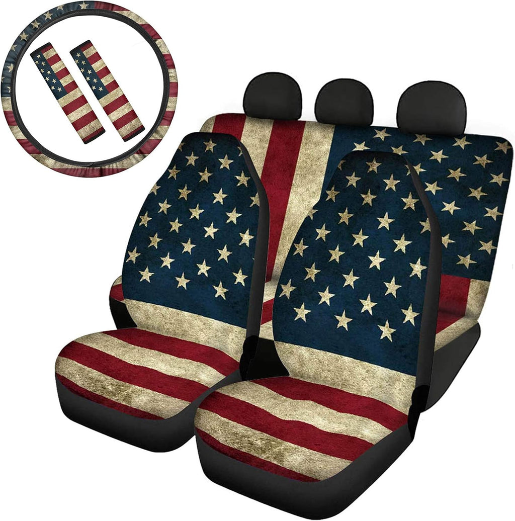 Car Seat Covers and Steering Wheel Cover and Seat Belt Pads V56408