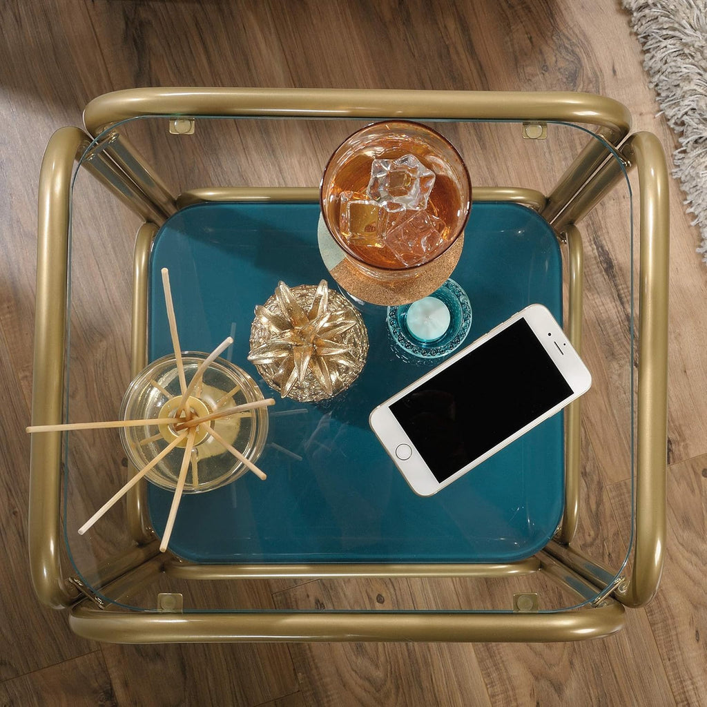 End Table Satin Gold Finish K7205