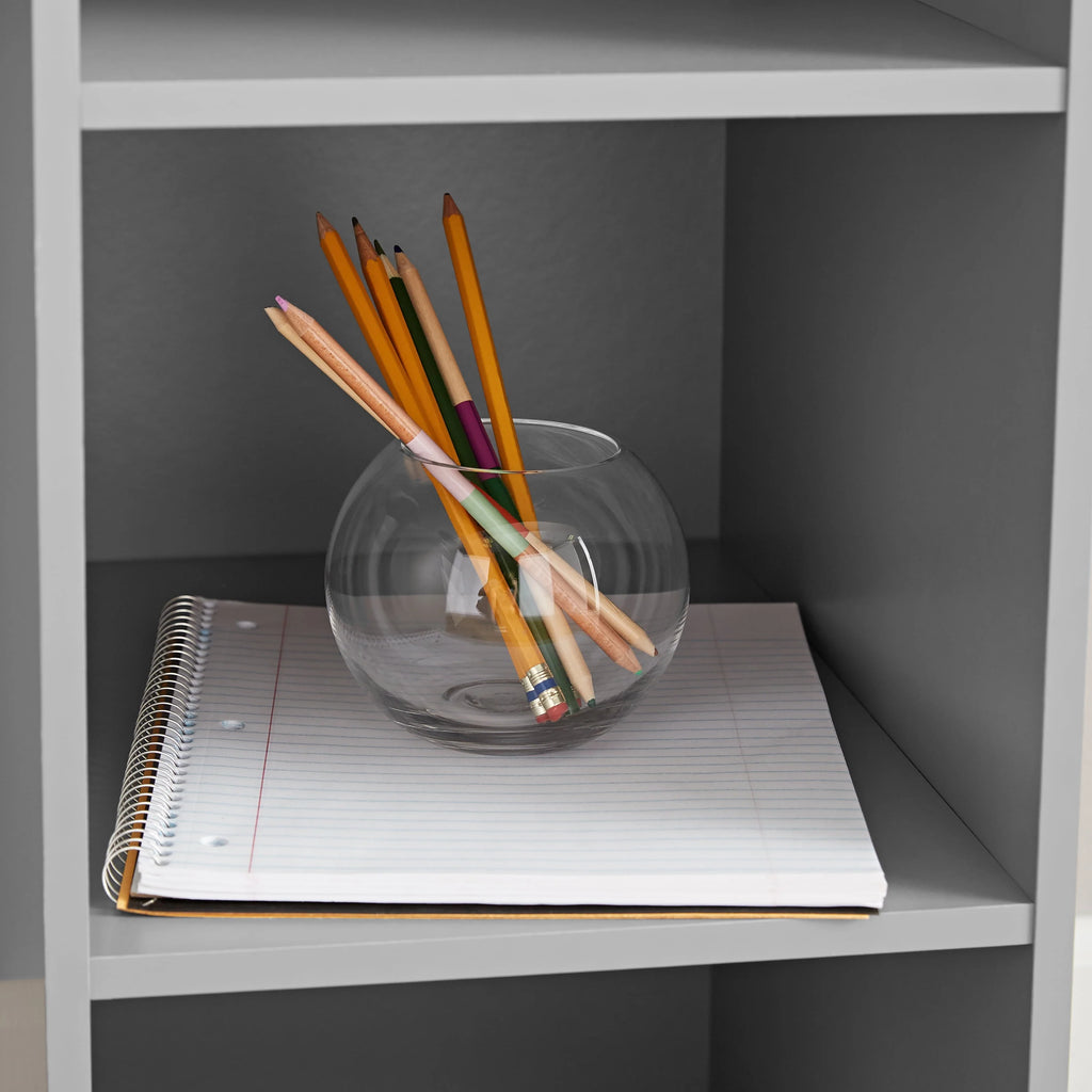 White 6-Cube Storage Computer Desk K8575