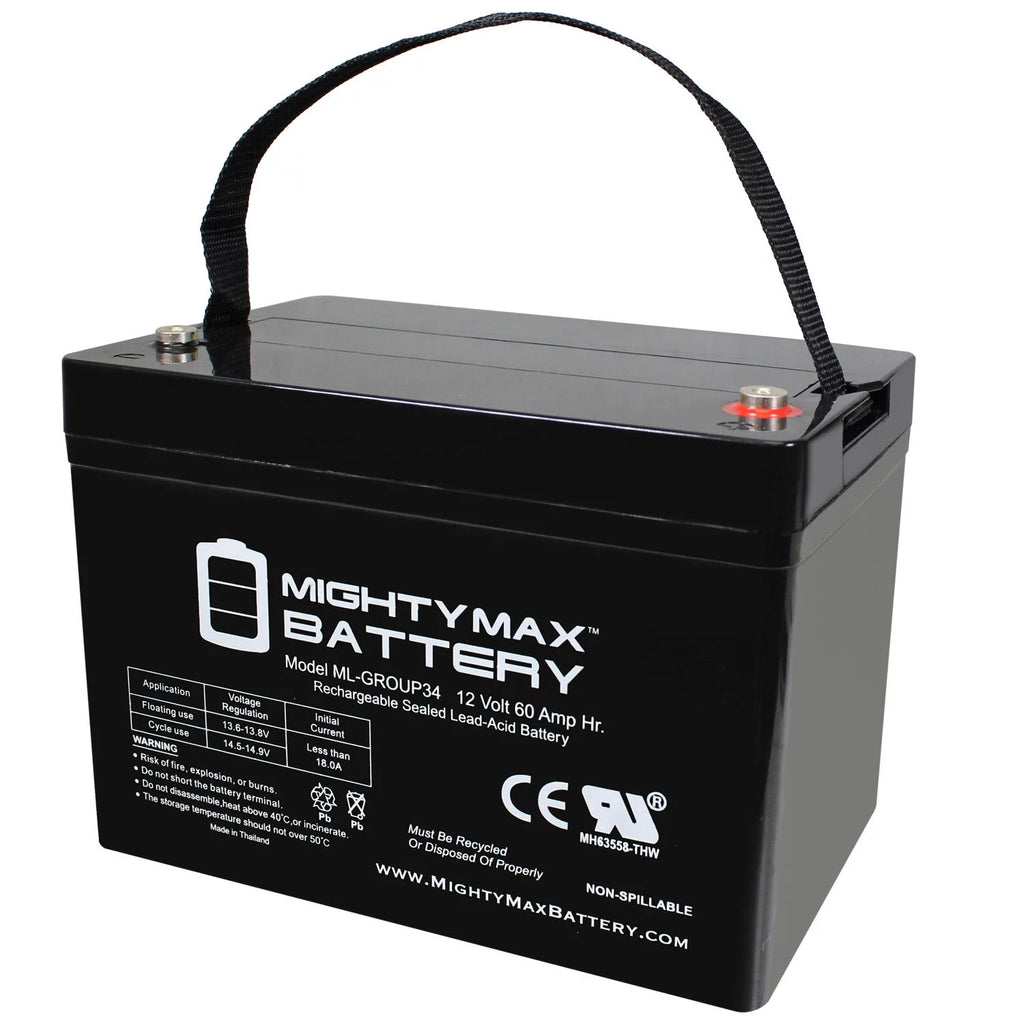 12V 60AH Group 34 SLA Battery H598268