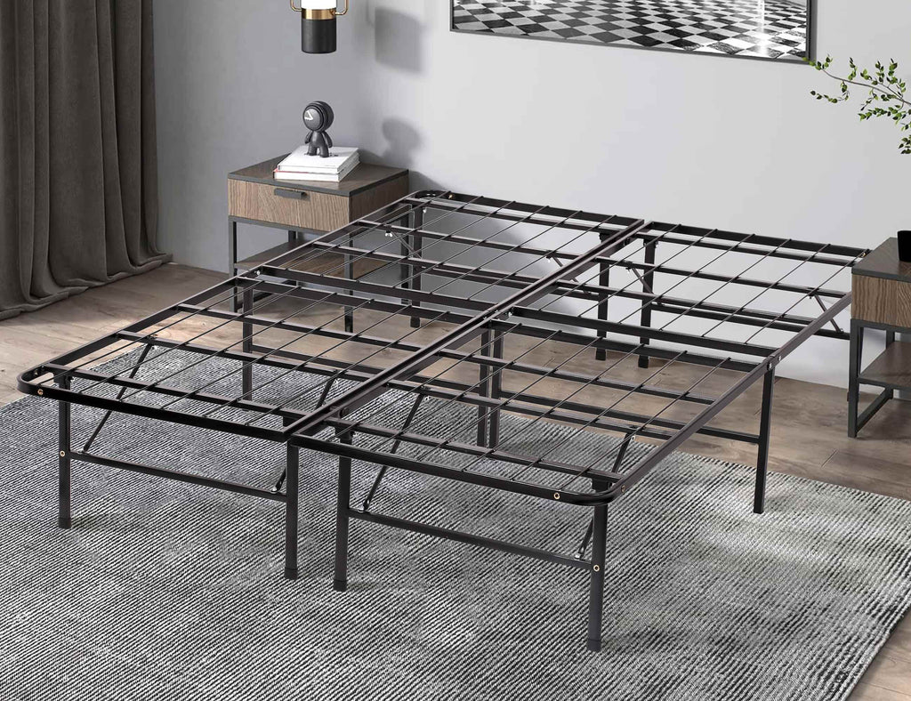 Foldable Twin Bed Frame 150LBS Capacity Heavy Duty I362