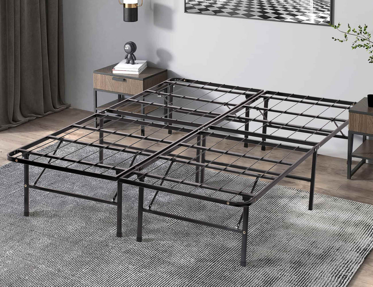 Foldable Twin Bed Frame 150LBS Capacity Heavy Duty I362