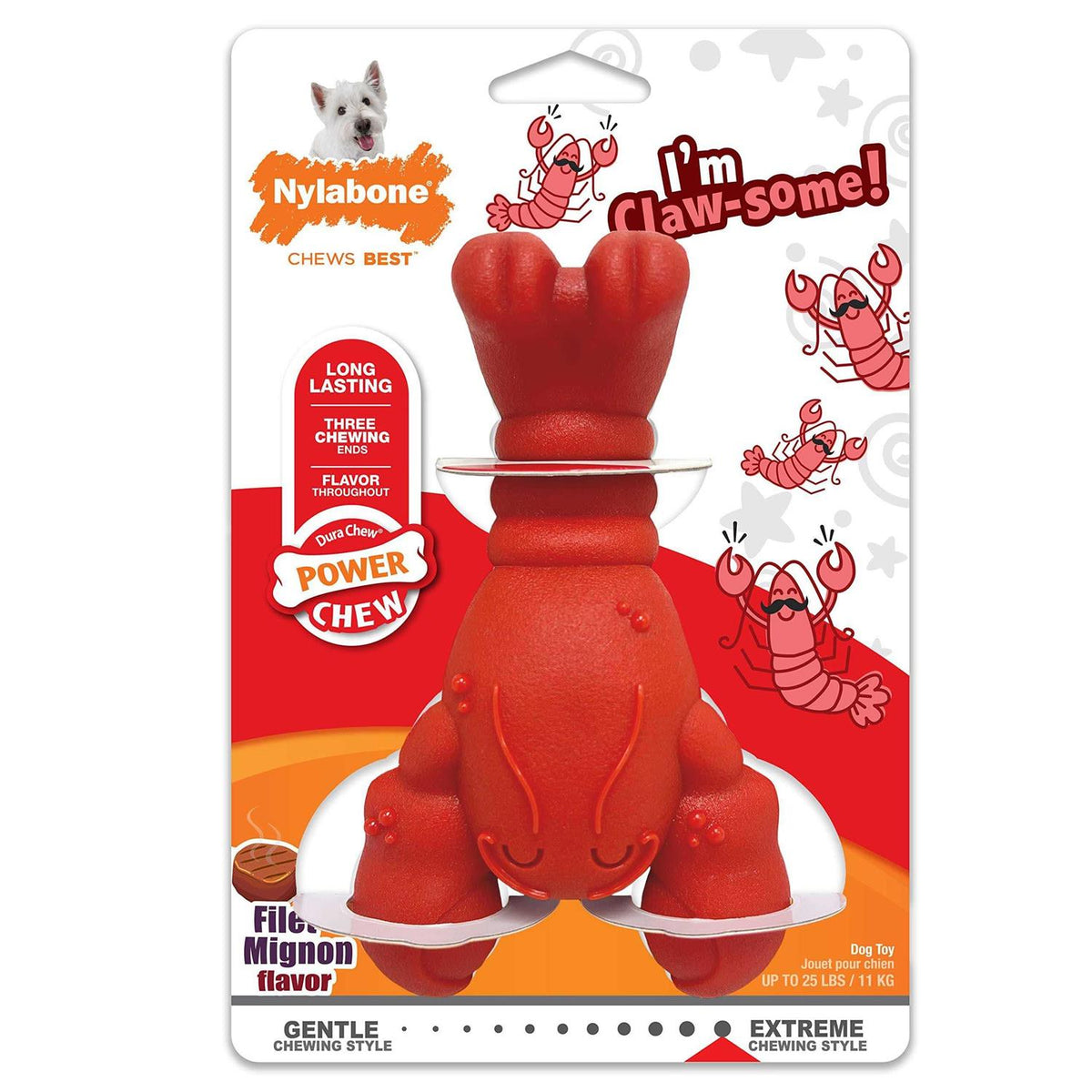 Power Chew Lobster Dog Toy S230