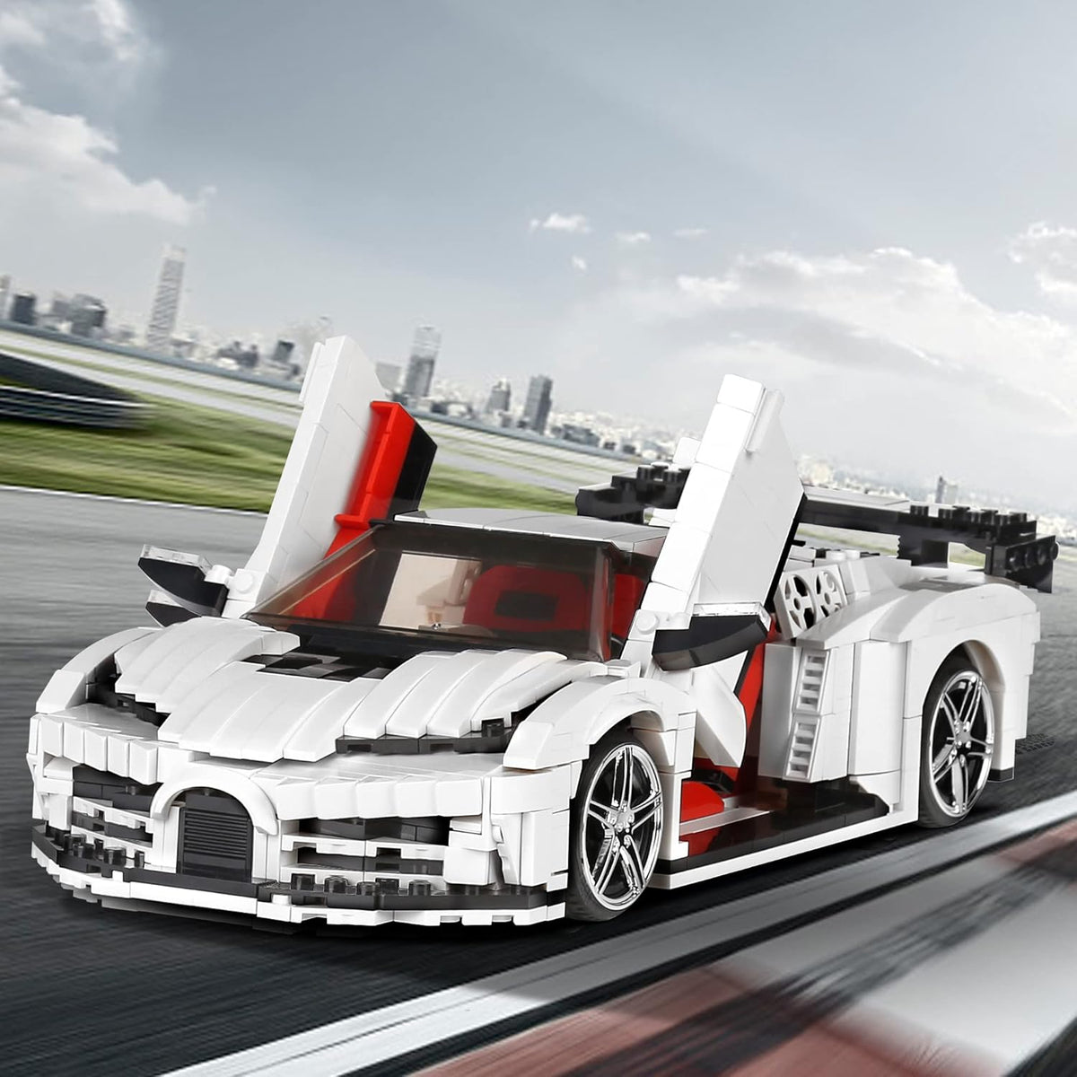 Racing Car Building Block Set 1116 Pieces Pack of 2 W500