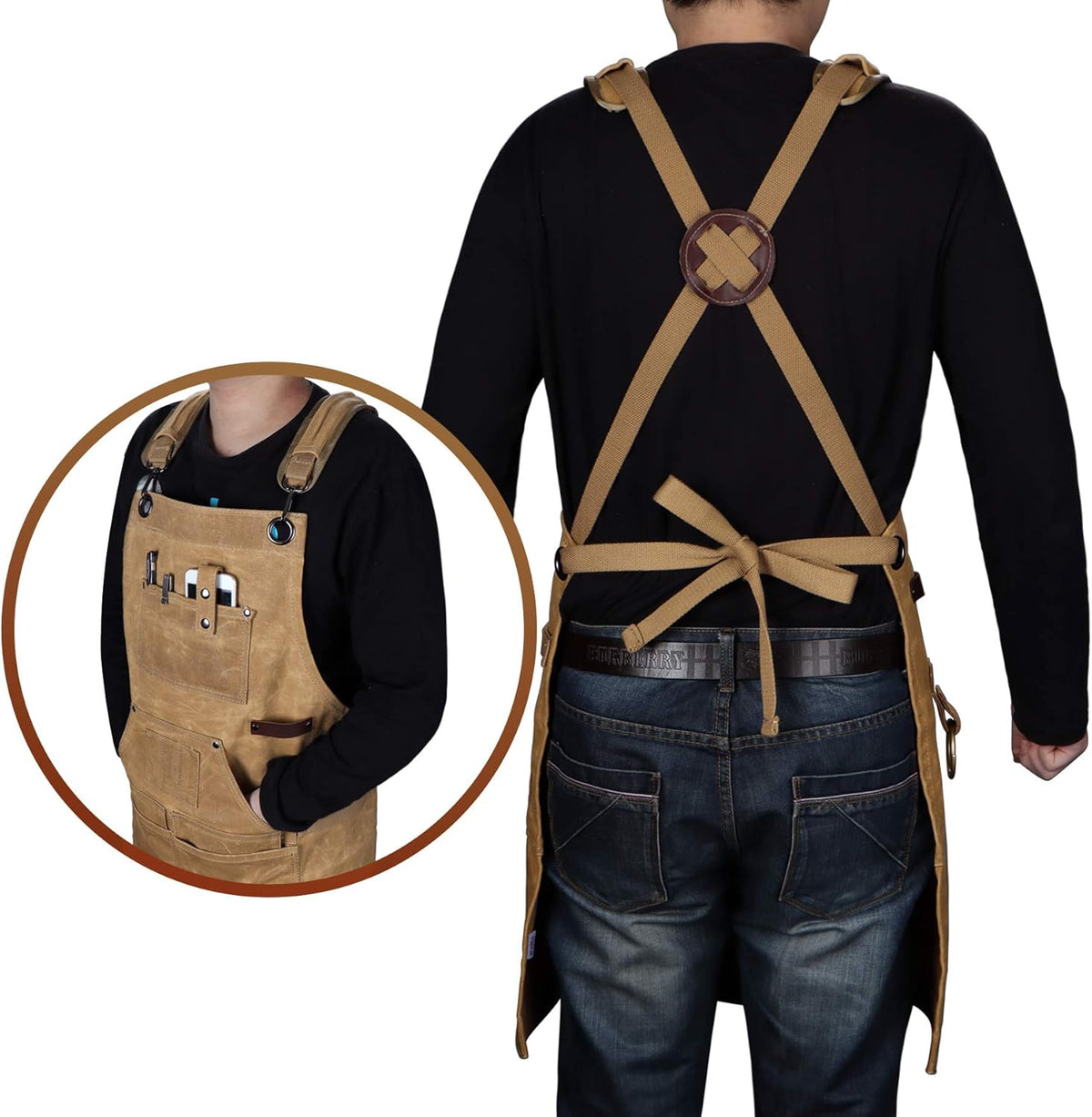 Heavy Duty Waxed Canvas Protective Apron C106280