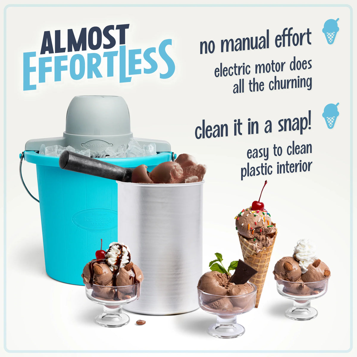 4-Quart Electric Ice Cream Maker I907