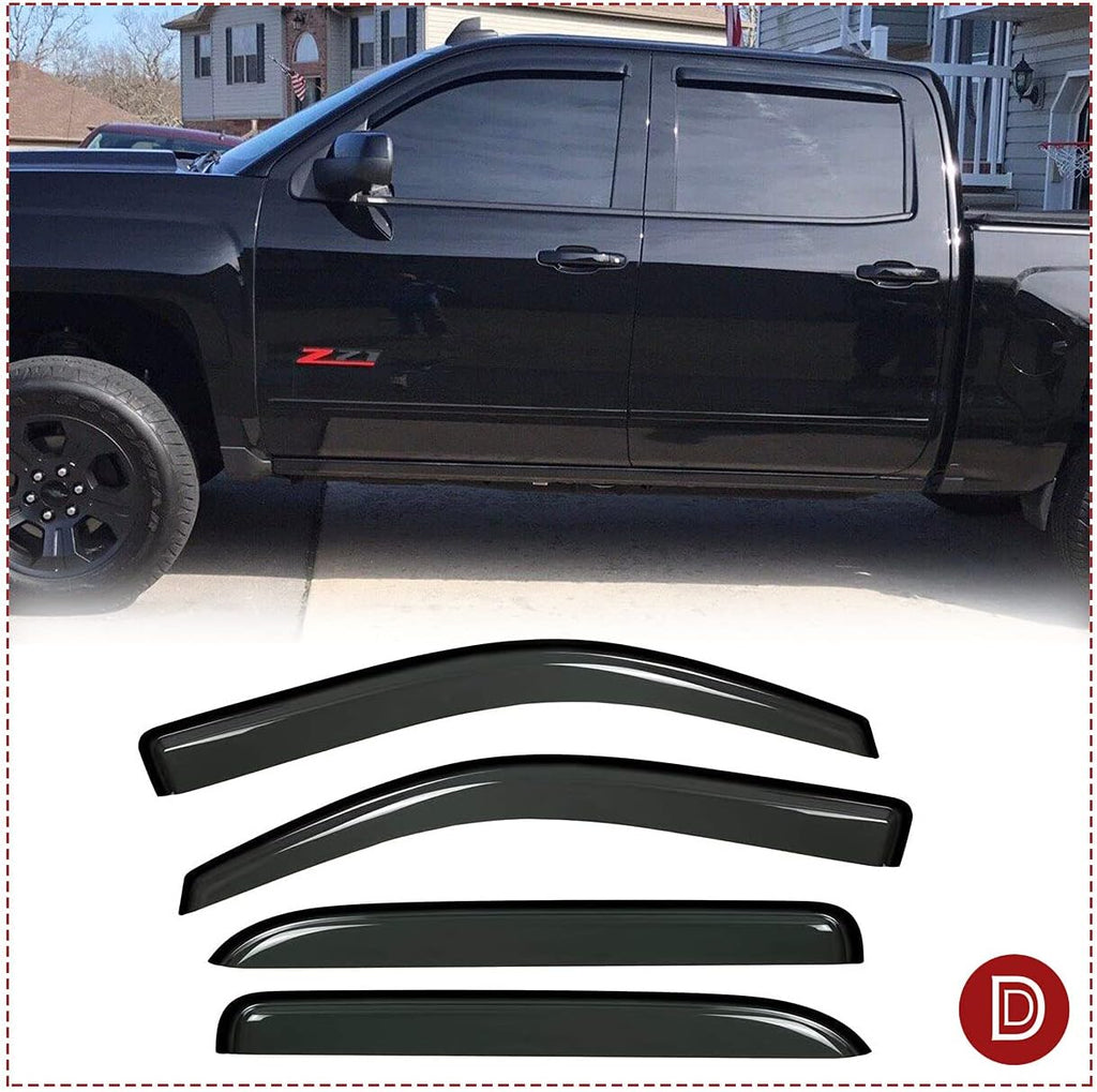4pcs Tape-On Window Deflector Set P3038
