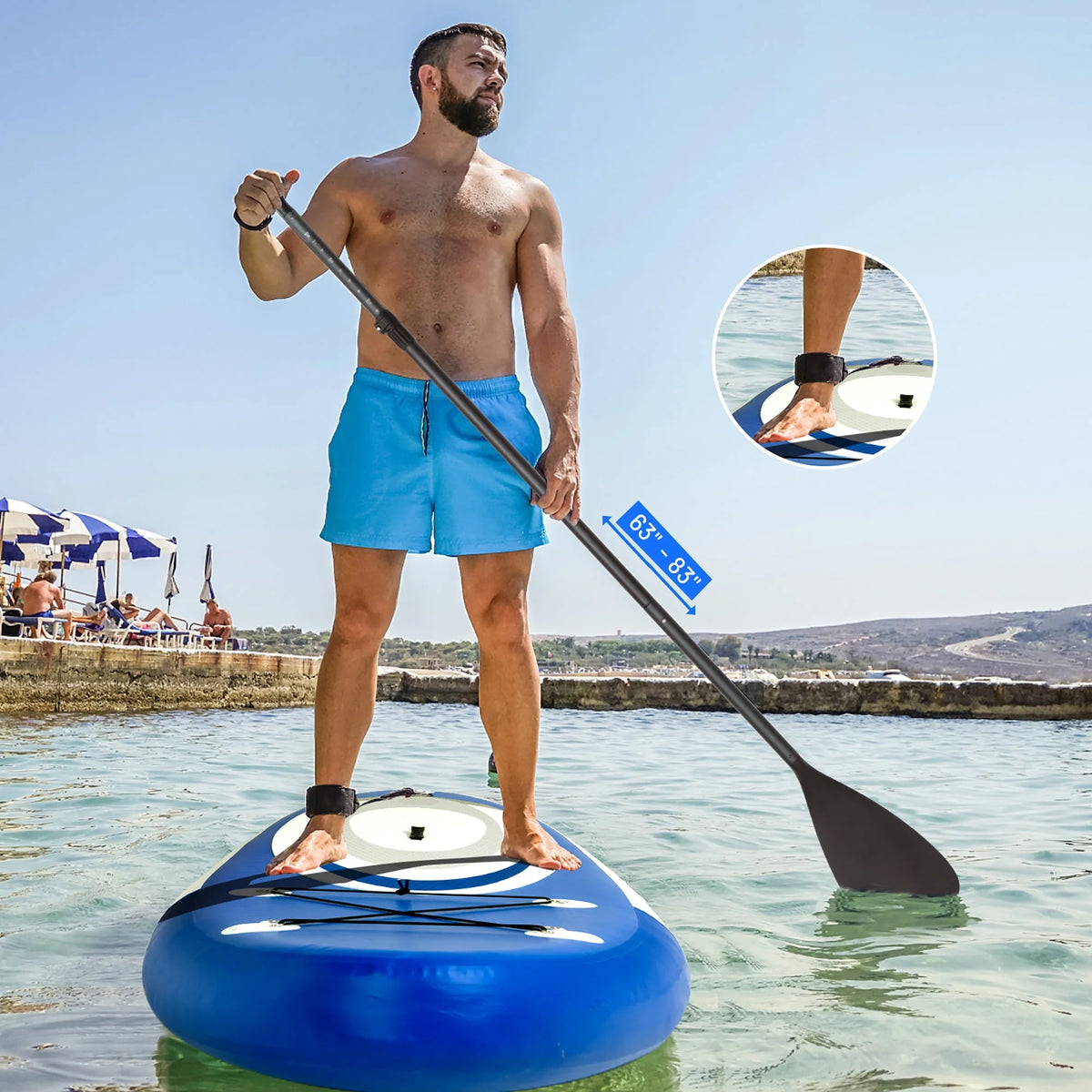 10' Inflatable Stand Up Paddle Board with Bag Paddle Pump B644