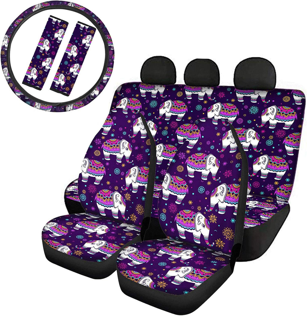 Car Seat Covers and Steering Wheel Cover and Seat Belt Pads V56408