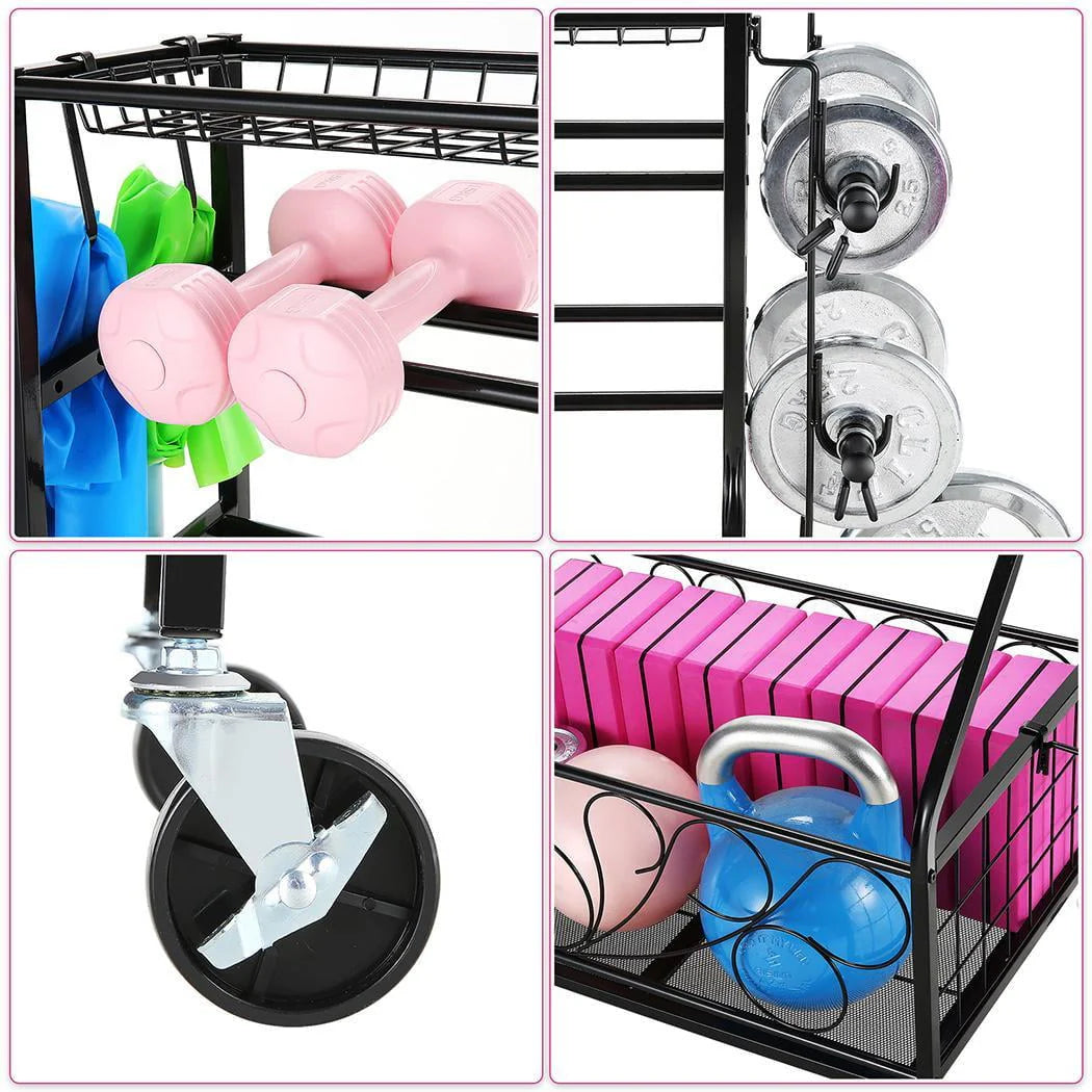 Black Dumbbell Rack Storage Shelves U559