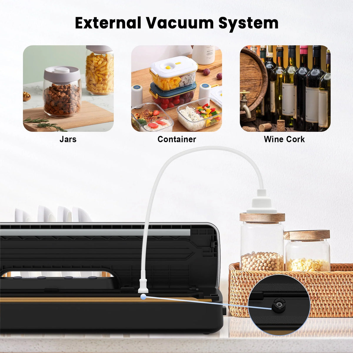 Vacuum Sealer with Vacuum Hose & 10Pcs Bags X1134